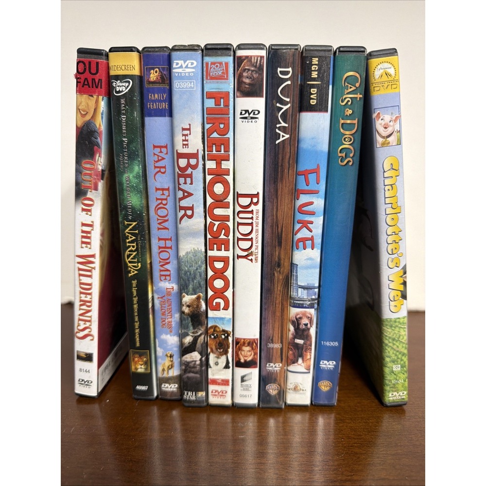 Dvd Lot 10 Family Movies. Animals. Different Titles.  Far From‎ Home The Bear +